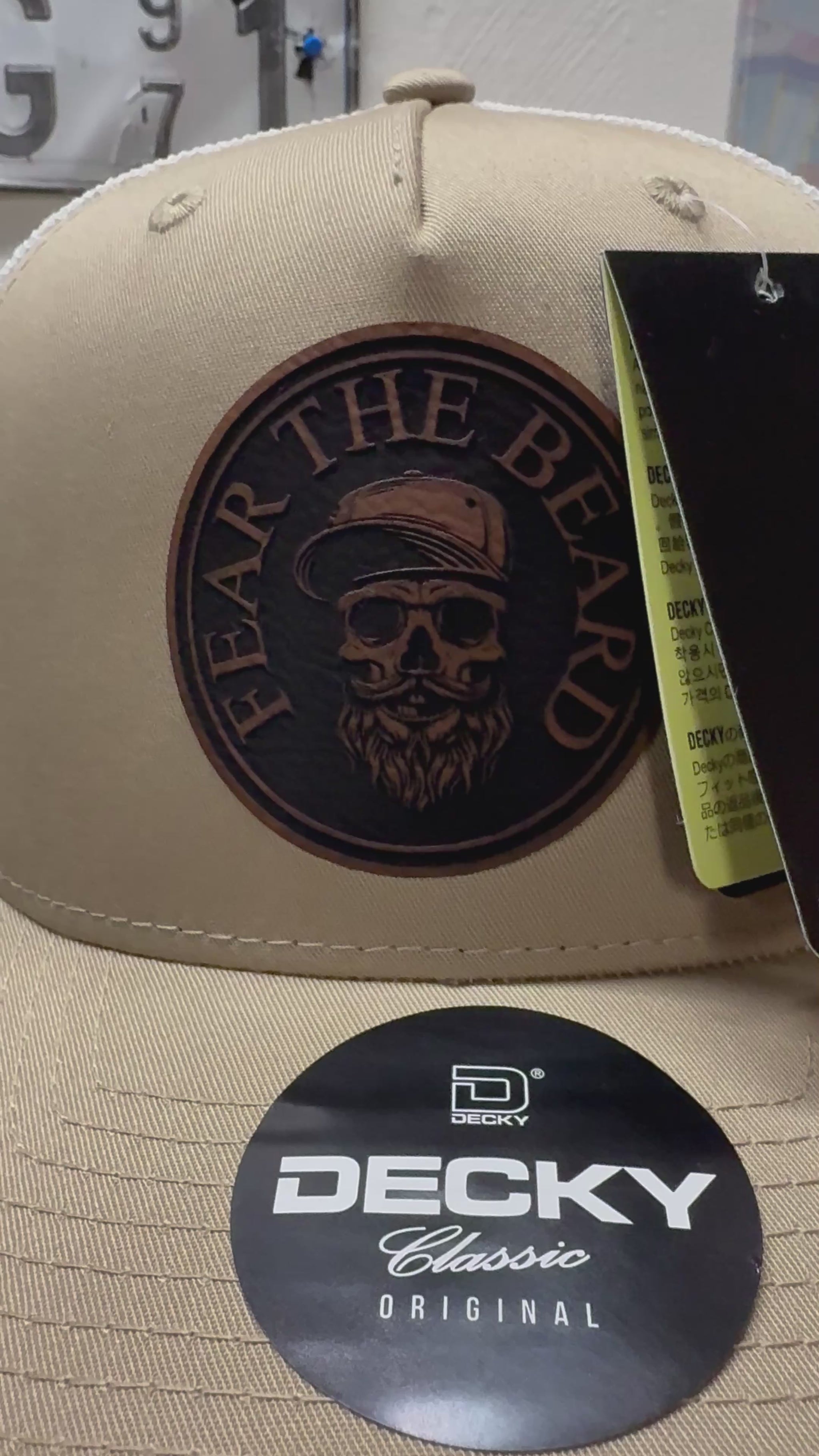 video of trucker hat, Fear The Beard Hat, Humorous Trucker Patch Cap for Bearded Men, Great Gift Idea for Beard Lovers and Dads