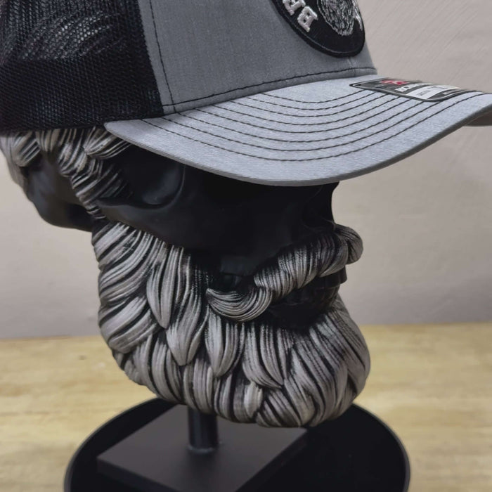 Bearder Redneck Skull With A Beard Trucker Hat 