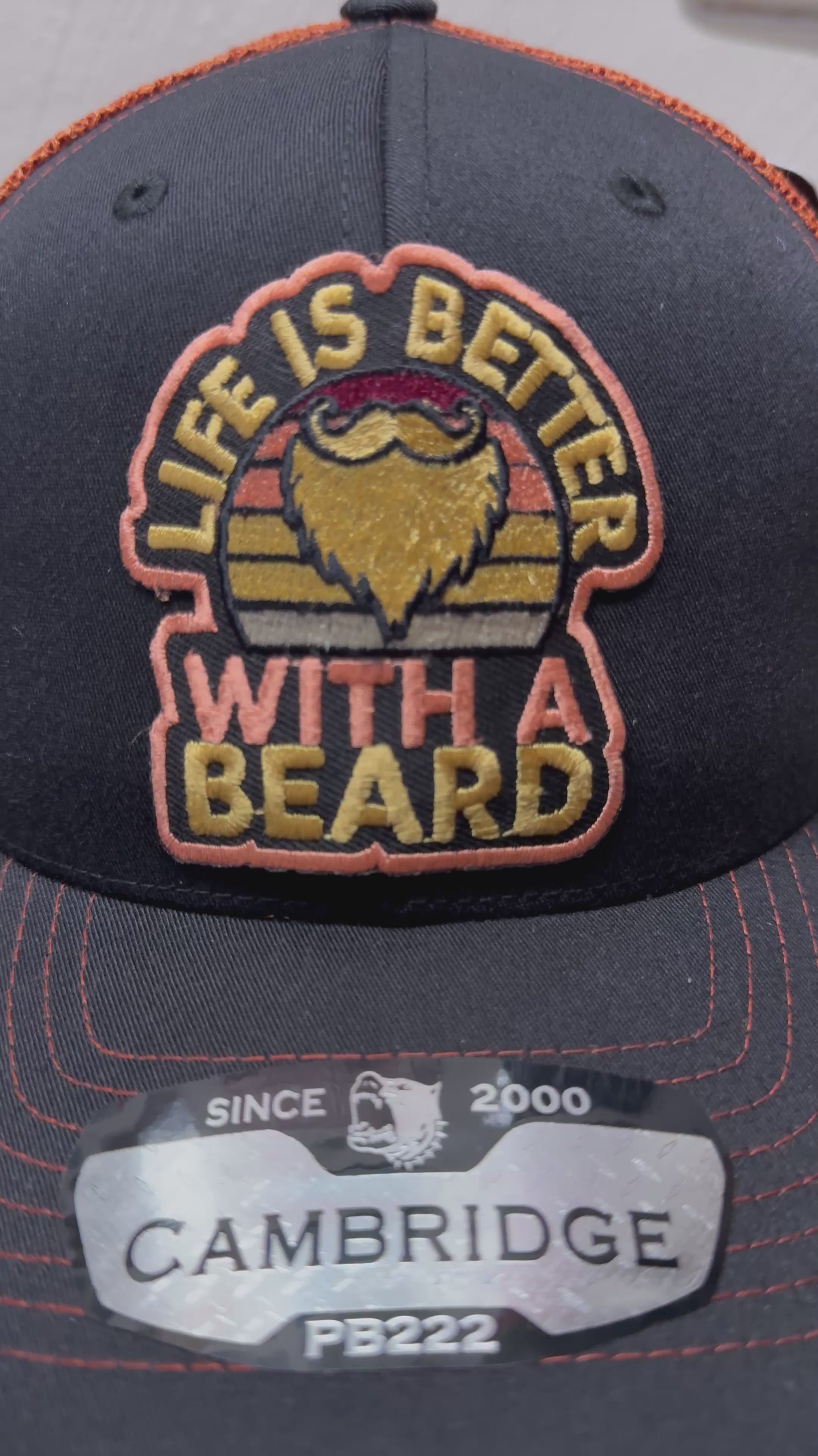 Video of Live Is Better With A Beard, Funny Trucker Hats For Mens Snap Back Cap