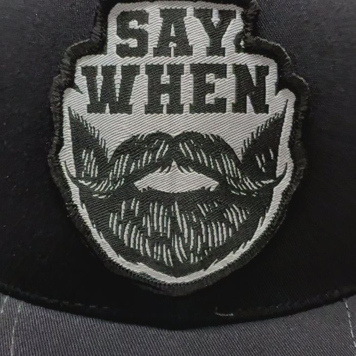 Say When Beard Trucker Hat - Ultimate Gift for Beard Enthusiasts - Fun & Unique Trucker Hat for Beard Lovers - With Free Beard Sticker