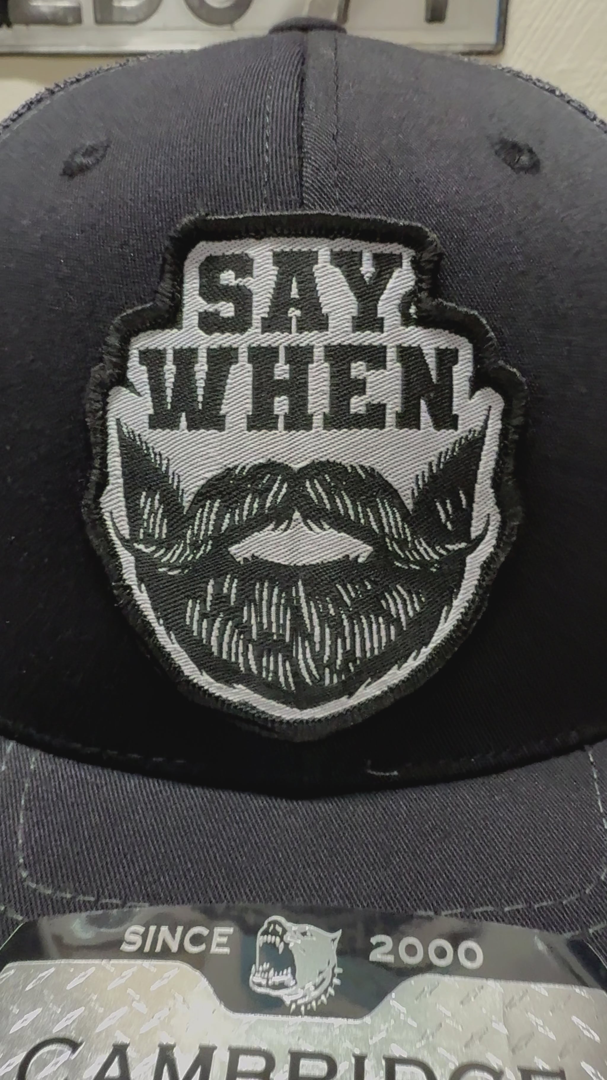Say When Beard Trucker Hat - Ultimate Gift for Beard Enthusiasts - Fun & Unique Trucker Hat for Beard Lovers - With Free Beard Sticker