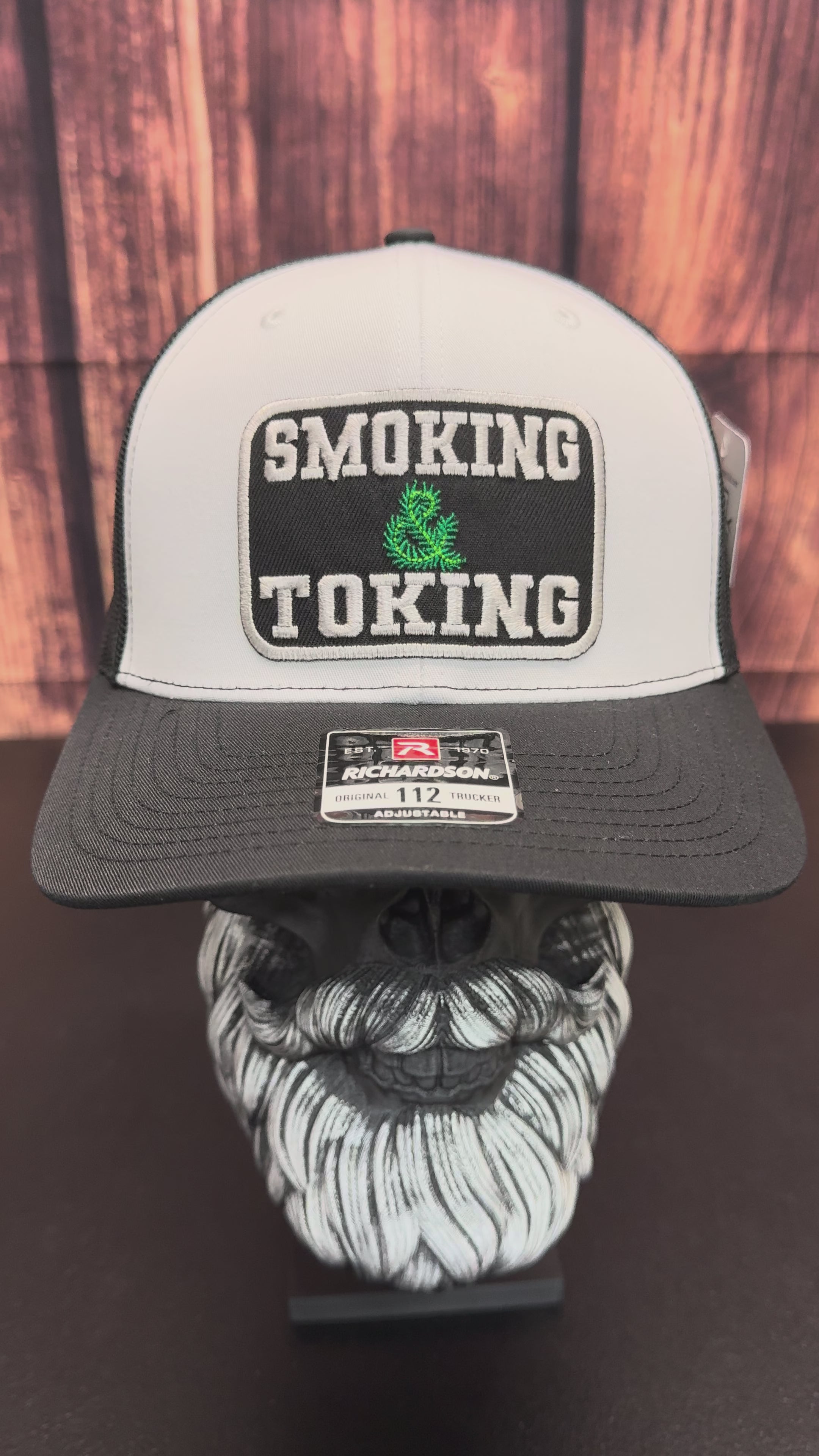 Smoking Toking Embroidered Patch On Richardson Trucker Hat