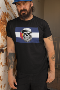 Colorado Bearded Skull Tee – Rocky Mountain Beard Vibes Beard Guys Hat Club