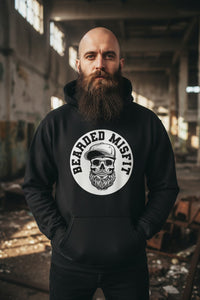 Bearded Misfit Skull Hoodie Bearded Misfit Bearded Skull Hoodies